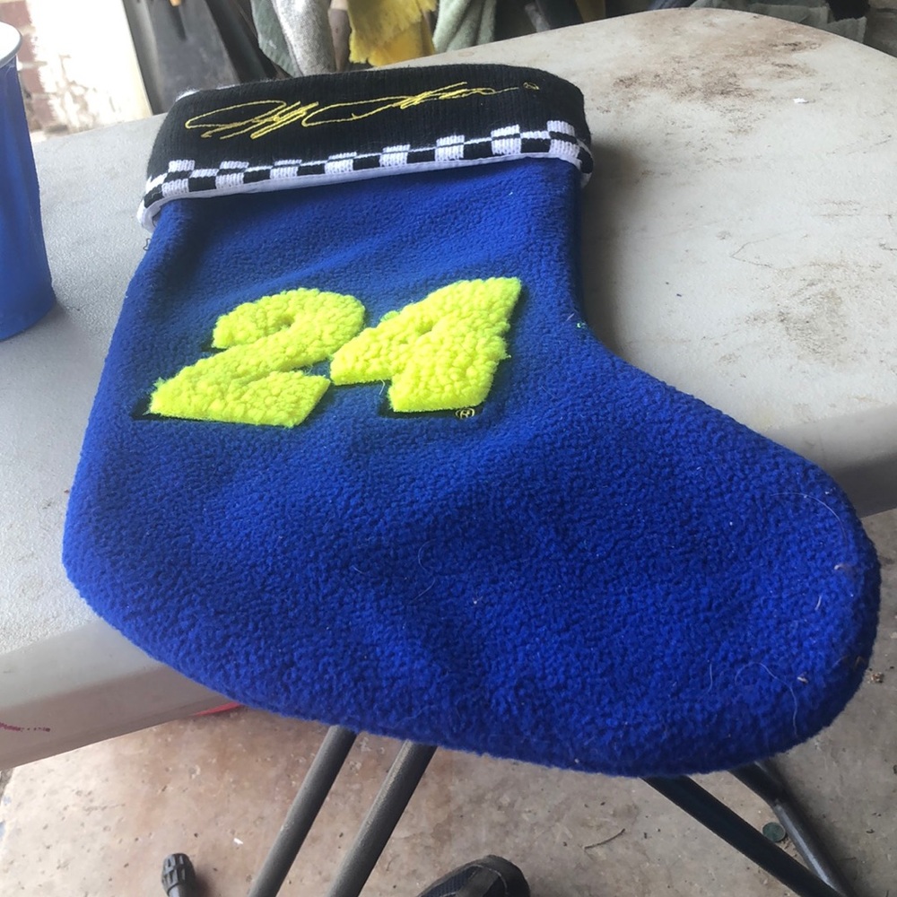 Vintage Jeff Gordon Christmas stocking